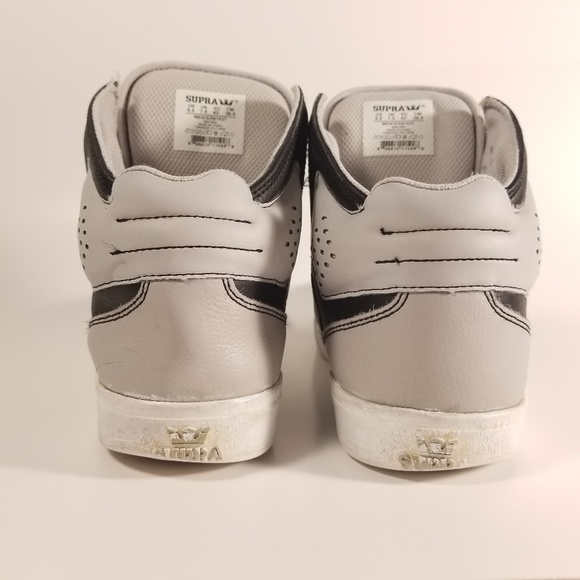 Supra Men's High Top Lace-up Shoes Gray Sz 8.5 - Picture 3 of 6